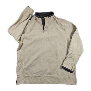 Carbon2Cobalt Sweatshirt Mens XL Long‎ Sleeve Henley Button Neck Pullover Cotton